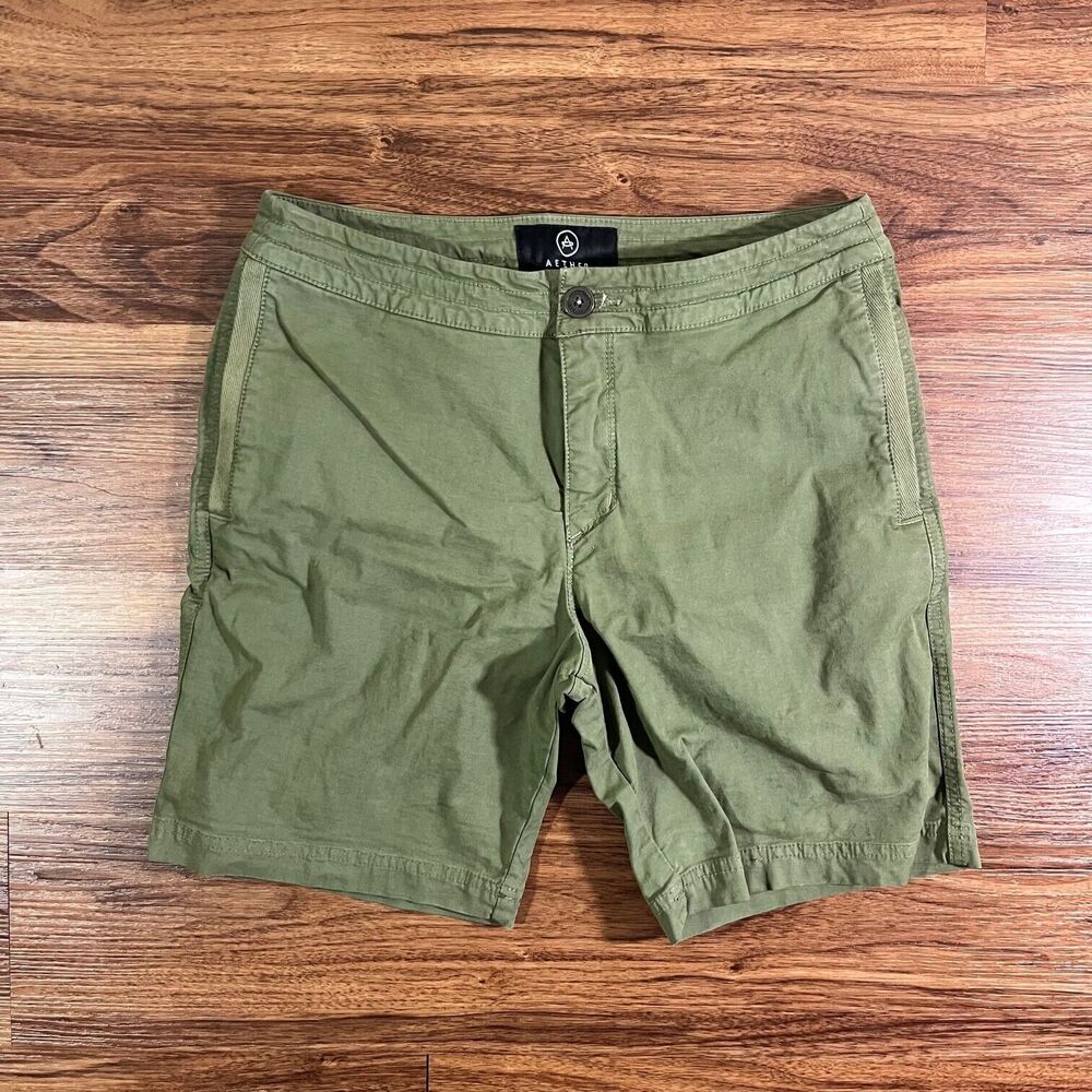 Aether Apparel Fairfax 7" Casual Green Shorts Chino Cotton Men's Size 28